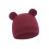 Stretchable Newborn Beanies Waffles Knitted Fabric-Burgundy 1