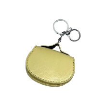 Premium lederen sleutelhangerorganizers met afneembare-Geel