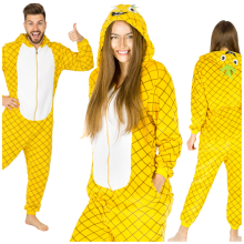 Disfraz de mono Kigurumi de piña ZOLTA para mujer y hombre, chándal cálido, disfraz M