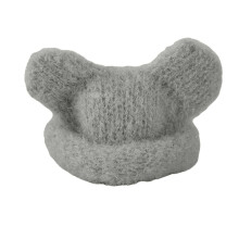 Weiche elastische Puppenmütze für 10 cm Plüschtierpuppe,-Grau