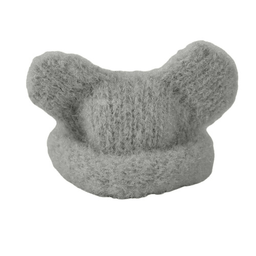 Weiche elastische Puppenmütze für 10 cm Plüschtierpuppe,-Grau