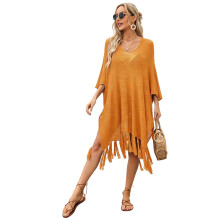 Chemise séduisante en maille pour les fêtes à la piscine,-Orange