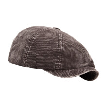 Franse corduroy baret met lichtgewicht ontwerp voor dames-Grijs