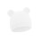Breathable Cotton Newborn Cap Elastic Fit Bear Ears-White 1