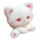 Dessin animé assis Postures chats en peluche-Chat rose blanc 1