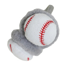 Ball Theme Plush Ear Covers Windproof Ear Warmer Winter-Gray