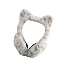 Flexible Freeze Proof Ear Covers With Whimsical Animal-White