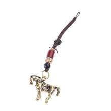 Lightweight Chinese Zodiacal Horse Brass Keychain Decoration