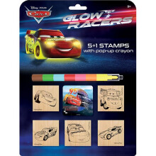 Disney Cars Wooden Stamper Set With Inkpad and 6 Colour Swap Point Crayon