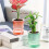 Lazy Hydroponic Self-Watering Flower Pot - Transparent Double-Layer Desktop Planter (Blue) 4