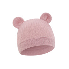 Baby-Kopfbedeckung, dehnbare Waffel-Strickmütze,-Taro-Farbe