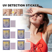 120pcs UV Stickers for Sunscreen, UV Detection Stickers, Sweat & Waterproof UV Activated Sunscreen S