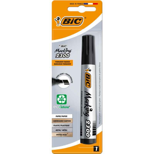 BIC BIC 2300 Black Chisel Tip Permanent Marker Pen