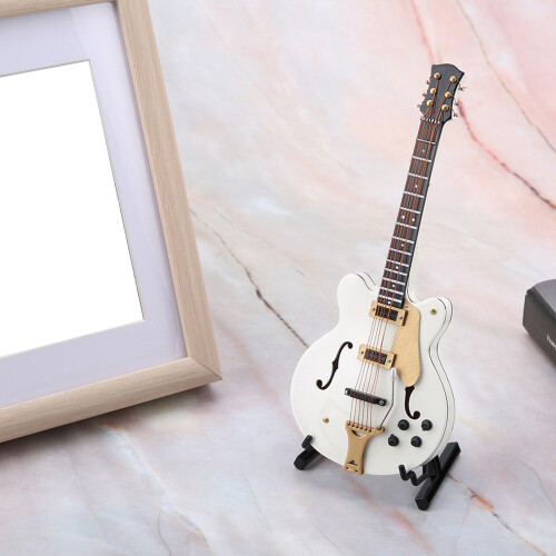 5.5in White Guitar Replica Ornament