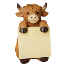 Playful Highlands Cow Sticky Note Paper Organizer Resin Desk-1