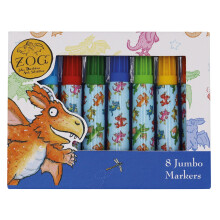 Zog Set of 8 Jumbo Felt Tip Marker Pens for Children