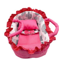 Handheld Doll Bed Basket For 12 Inch Dolls Supportive-hot pink