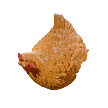 Garden Chicken Yard Art Outdoor Backyard Lawns Stakes-Yellow