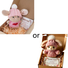 Pluche paashaasjes geschenkdoos zachte zak konijn-Type D Roze