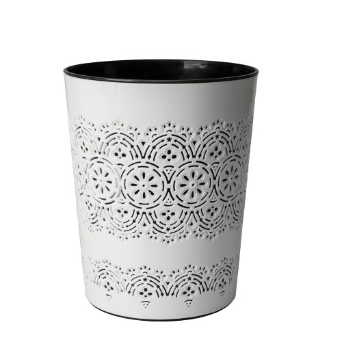 BlueCanyon White Flora 9L Waste Bin