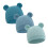 Breathable Cotton Newborn Cap Elastic Fit Bear Ears-White 5