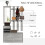 Homcom Conjunto Muebles de Entrada Gris 90 x 10 x 91 cm 4