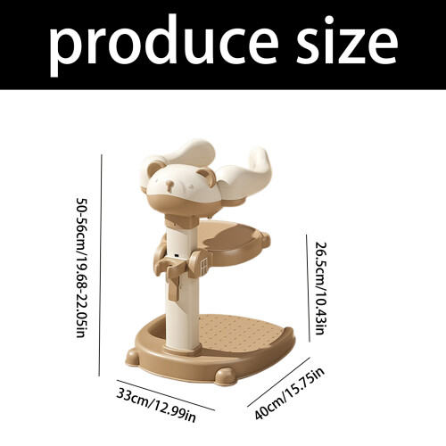 Portable Baby Bath Support Standing Shower Support for-khaki 2