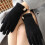 Damen-Winterhandschuhe, fingerloser Griff, flexible-Rot 6