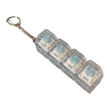 Stress Relief Companion-sleutelhanger-Witte en blauwe schacht