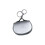 Modieuze lederen sleutelhanger, compact formaat, op de-Zilver 1