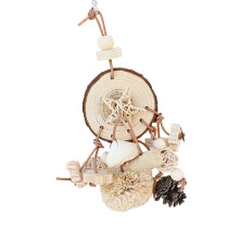 Easyly Hanging Wooden Bird Toy For Parrots Chewing Needs-large