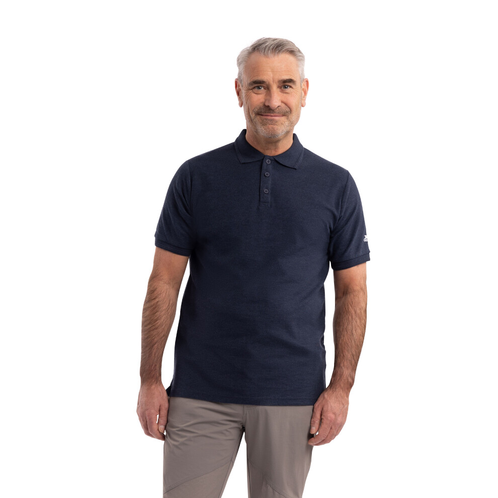 Trespass (Xl, Navy) Mens Casual Button Up Polo Shirt Brave Blue
