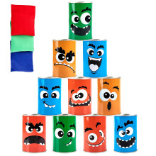 The Magic Toy Shop Tin Can Alley Game Kids Garden Party Outdoor Indoor Carnival Sports Day 10 Tins