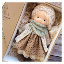 (13) Handmade Waldorf Doll 12" Soft Knitted Dolls Cute Girls Plush Stuffed Toy Easy to Carry Vintage