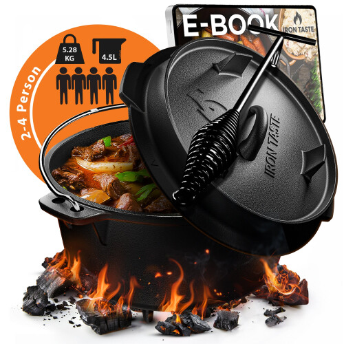 (4.5 Liter, mit Füßen) IRON TASTE Dutch Oven