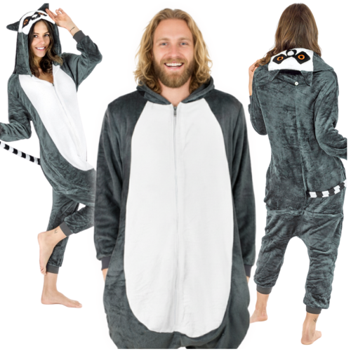 GELE Onesie Kostuum Lemur L
