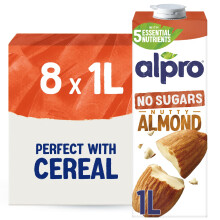 Alpro Almond Drink - No Sugars - Unsweetened Plant-Based Long Life Dairy Free & Lactose Free Milk A