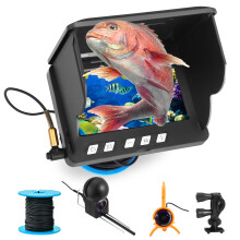 Fish Finder Camera with 4.3" IPS Screen, 1080P Underwater Fishing Camera with Night Vision, 30M Cable, Rechargeable for Ice River Boat Kayak Fishing