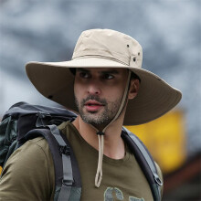 (Army Green) 2025 New Fashion Summer Bucket Hat Cowboy for Men Outdoor Fishing Hiking Beach Hats Mesh Breathable Anti UV Sun Cap Large Wide Brim
