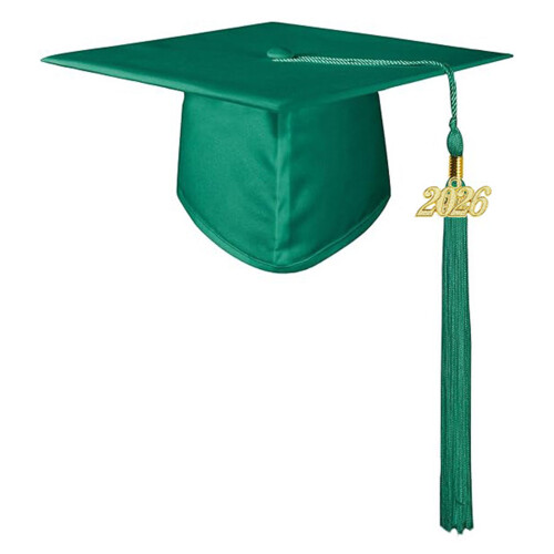 Classical Graduation Mortarboard 2026 for-Green Adult version