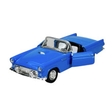 WELLY OLD TIMER 1955 FORD THUNDERBIRD WITHOUT A ROOF BLUE 1:34 NEW METAL MODEL