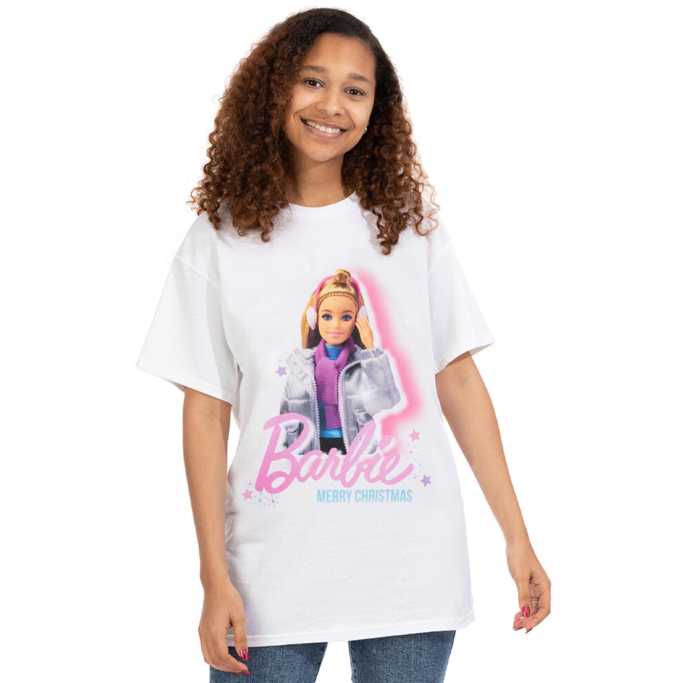 Barbie (Xx-Large) Short Sleeved T-Shirt (Womens ) White
