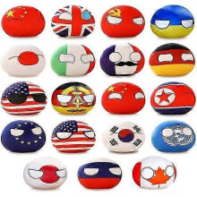 19pcs Country Balls Plushies Set, 10cm Poland Ball Plush Doll, Pendant Accessories, Stuffed Toys Gifts for Kids Adults