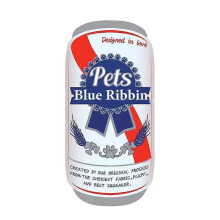 (Red beer) Plush elastic chew-resistant pet supplies plush cans dog self-entertainment sound toy