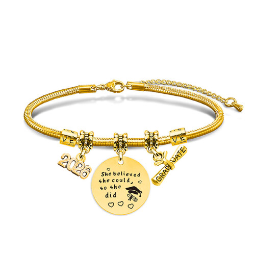 Modisches geometrisches Schlangenkettenarmband für-17 Gold