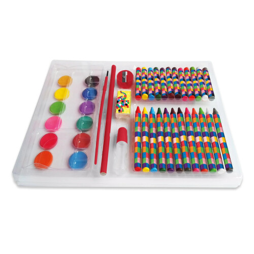 Elmer Children's 42 Piece Art Set - Includes Paints and Crayons 2