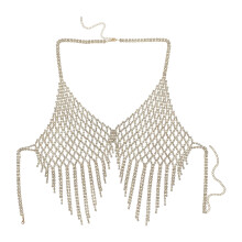 Perlenschmuck, Körperzubehör, Brustkette für Damen,-Goldfarben