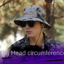 (green Ink 60-65CM, adjustable60-65cm) 60-65cm XXL Big Head Sun Hat Men Summer Outdoor Jungle Fisherman Cap Lightweight Quick-Drying Sunscreen Hot