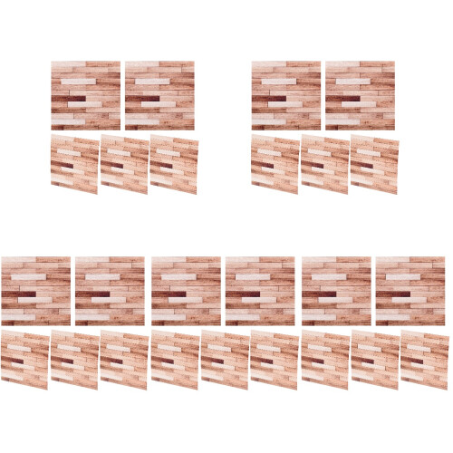 25Pcs Decorative Dollhouse Floor Sheets Self-Adhesive Wood