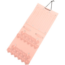 Pink Felt Hair Clip Organizer Soft Wall Hanging Bow Storage Bag